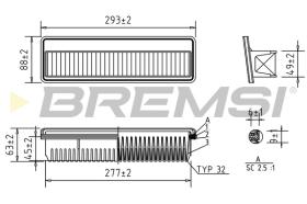 Bremsi FA1218 - FILTRO DE AIRE | AIR FILTER