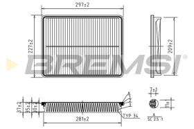 Bremsi FA1220 - FILTRO DE AIRE | AIR FILTER