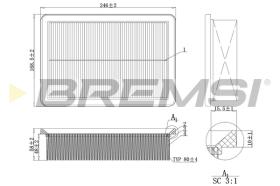 Bremsi FA1227 - FILTRO DE AIRE | AIR FILTER