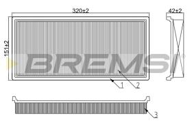 Bremsi FA1232 - FILTRO DE AIRE | AIR FILTER