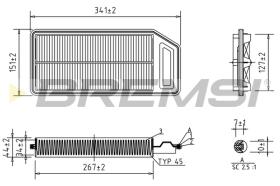 Bremsi FA1235 - FILTRO DE AIRE | AIR FILTER