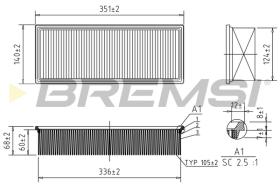 Bremsi FA1236 - FILTRO DE AIRE | AIR FILTER