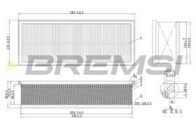 Bremsi FA1237 - FILTRO DE AIRE | AIR FILTER
