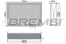 Bremsi FA1241 - FILTRO DE AIRE | AIR FILTER