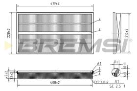 Bremsi FA1245 - FILTRO DE AIRE | AIR FILTER