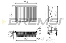 Bremsi FA1249 - FILTRO DE AIRE | AIR FILTER