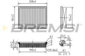Bremsi FA1250 - FILTRO DE AIRE | AIR FILTER