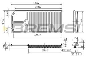 Bremsi FA1258 - FILTRO DE AIRE | AIR FILTER