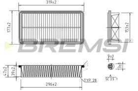 Bremsi FA1267 - FILTRO DE AIRE | AIR FILTER
