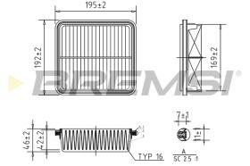 Bremsi FA1276 - FILTRO DE AIRE | AIR FILTER
