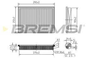 Bremsi FA1342 - FILTRO DE AIRE | AIR FILTER