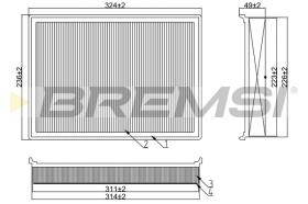 Bremsi FA1343 - FILTRO DE AIRE | AIR FILTER