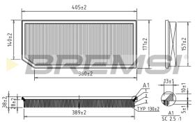 Bremsi FA1345 - FILTRO DE AIRE | AIR FILTER