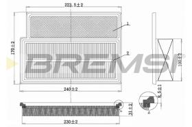 Bremsi FA1350 - FILTRO DE AIRE | AIR FILTER