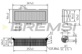 Bremsi FA1352 - FILTRO DE AIRE | AIR FILTER