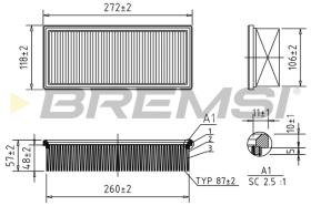 Bremsi FA1353 - FILTRO DE AIRE | AIR FILTER