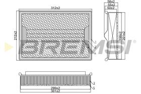 Bremsi FA1358 - FILTRO DE AIRE | AIR FILTER