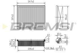 Bremsi FA1360 - FILTRO DE AIRE | AIR FILTER