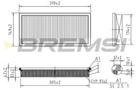 Bremsi FA1362 - FILTRO DE AIRE | AIR FILTER