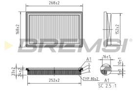 Bremsi FA1363 - FILTRO DE AIRE | AIR FILTER