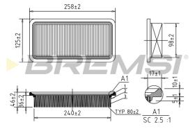 Bremsi FA1364 - FILTRO DE AIRE | AIR FILTER