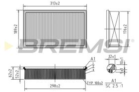 Bremsi FA1365 - FILTRO DE AIRE | AIR FILTER