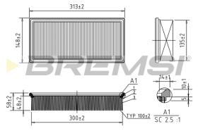 Bremsi FA1369 - FILTRO DE AIRE | AIR FILTER