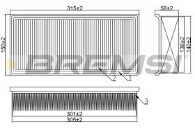 Bremsi FA1375 - FILTRO DE AIRE | AIR FILTER