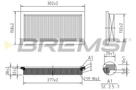Bremsi FA1382 - FILTRO DE AIRE | AIR FILTER