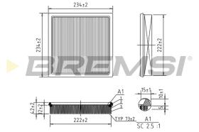 Bremsi FA1384 - FILTRO DE AIRE | AIR FILTER