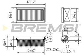 Bremsi FA1388 - FILTRO DE AIRE | AIR FILTER