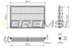 Bremsi FA1390 - FILTRO DE AIRE | AIR FILTER