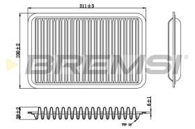 Bremsi FA1393 - FILTRO DE AIRE | AIR FILTER
