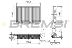 Bremsi FA1407 - FILTRO DE AIRE | AIR FILTER