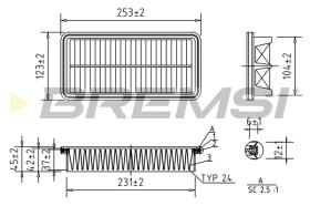 Bremsi FA1573 - FILTRO DE AIRE | AIR FILTER