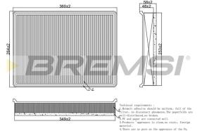 Bremsi FA1574 - FILTRO DE AIRE | AIR FILTER