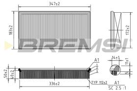 Bremsi FA1581 - FILTRO DE AIRE | AIR FILTER