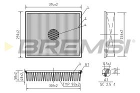 Bremsi FA1592 - FILTRO DE AIRE | AIR FILTER