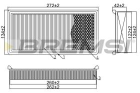 Bremsi FA1595 - FILTRO DE AIRE | AIR FILTER