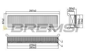 Bremsi FA1597 - FILTRO DE AIRE | AIR FILTER