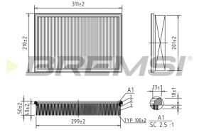 Bremsi FA1598 - FILTRO DE AIRE | AIR FILTER