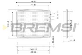 Bremsi FA1602 - FILTRO DE AIRE | AIR FILTER
