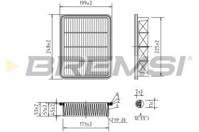 Bremsi FA1604 - FILTRO DE AIRE | AIR FILTER