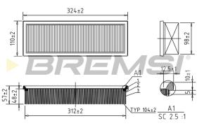 Bremsi FA1616 - FILTRO DE AIRE | AIR FILTER