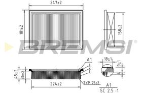 Bremsi FA1618 - FILTRO DE AIRE | AIR FILTER