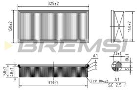Bremsi FA1624 - FILTRO DE AIRE | AIR FILTER