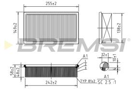 Bremsi FA1626 - FILTRO DE AIRE | AIR FILTER