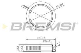 Bremsi FA1631 - FILTRO DE AIRE | AIR FILTER