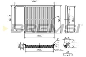 Bremsi FA1634 - FILTRO DE AIRE | AIR FILTER
