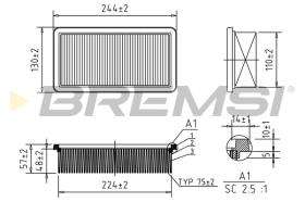 Bremsi FA1635 - FILTRO DE AIRE | AIR FILTER